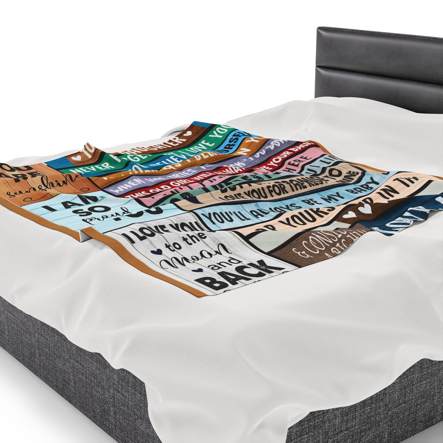 Velveteen Plush Blanket: Dear Daughter, Never forget that I love you.