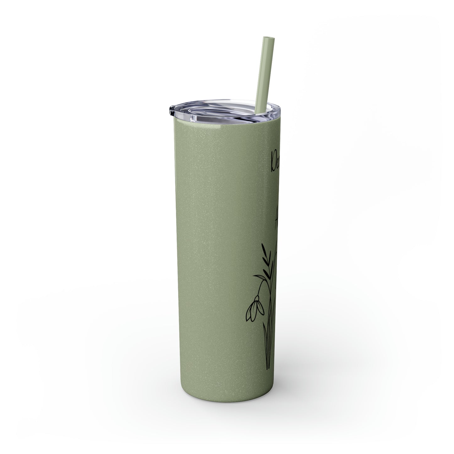 Personalized Skinny Tumbler with Straw, 20oz