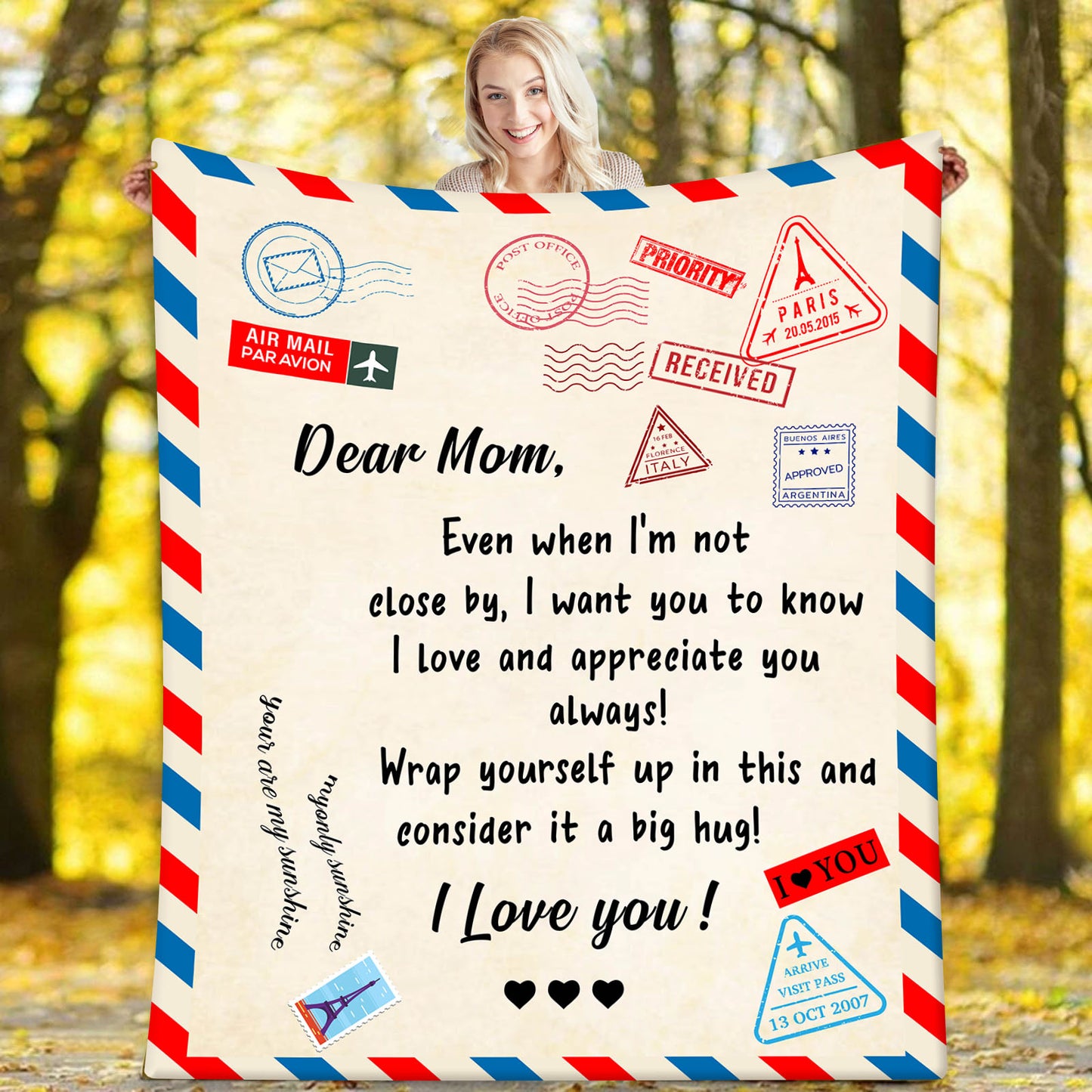 Velveteen Plush Blanket | To Mom, Love Child | Wrap yourself up in this and consider it a big hug