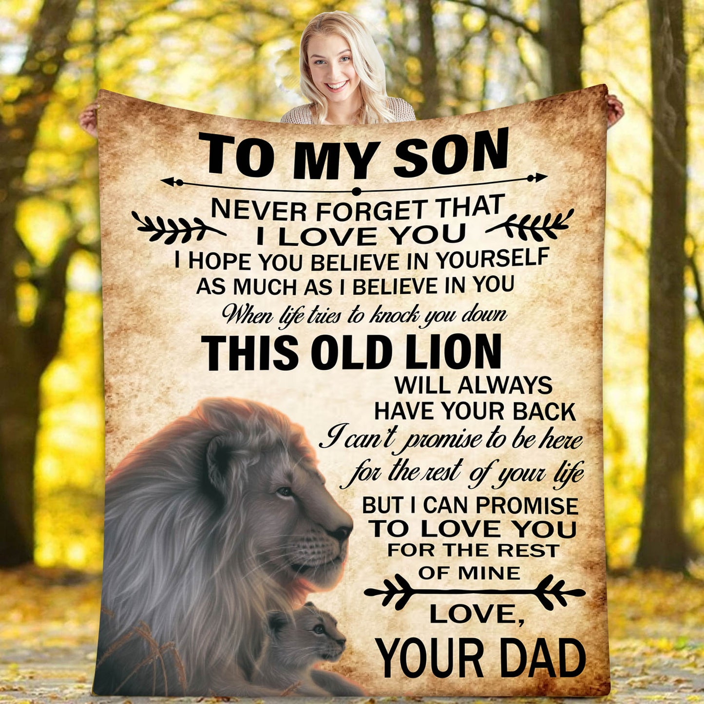 Velveteen Plush Blanket | To Son, Love Dad | I hope you believe in yourself as much as I believe in you