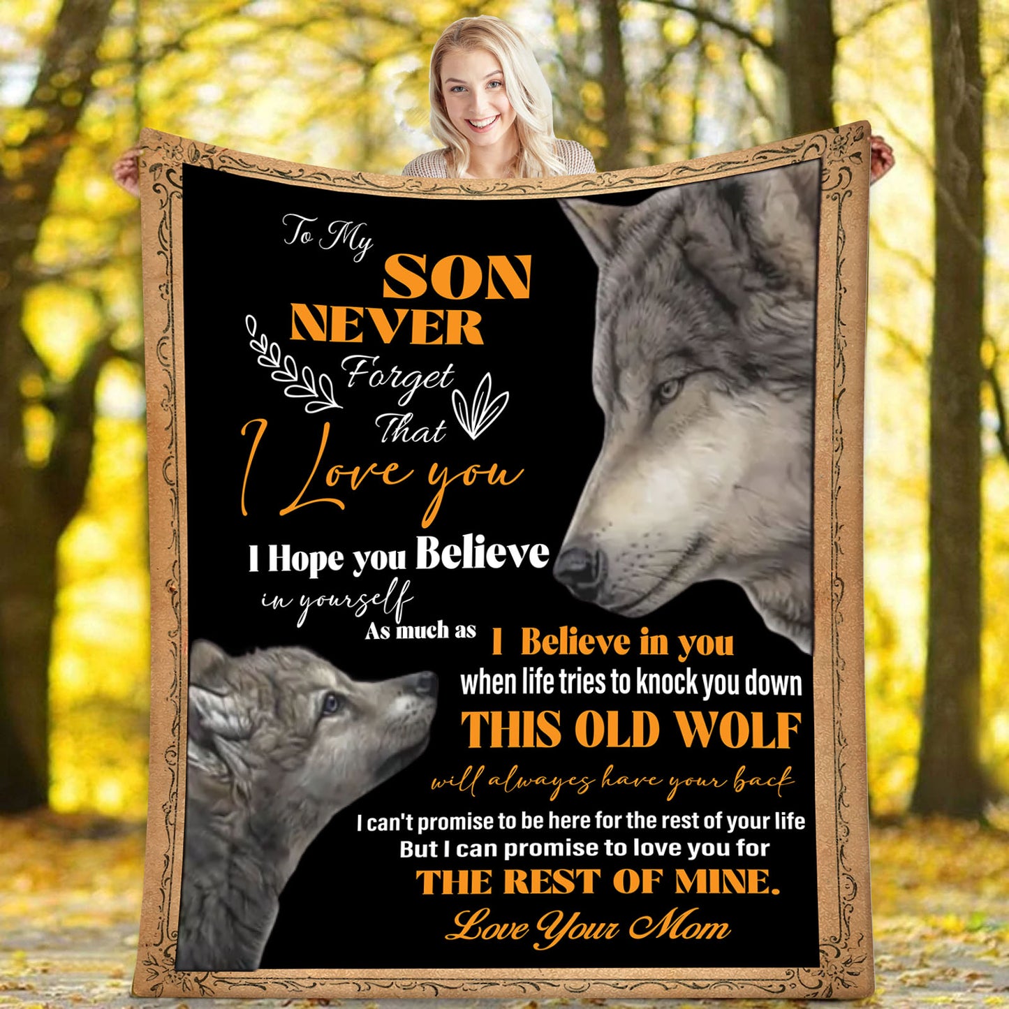 Velveteen Plush Blanket: Dear Son am proud of you. Love Mom