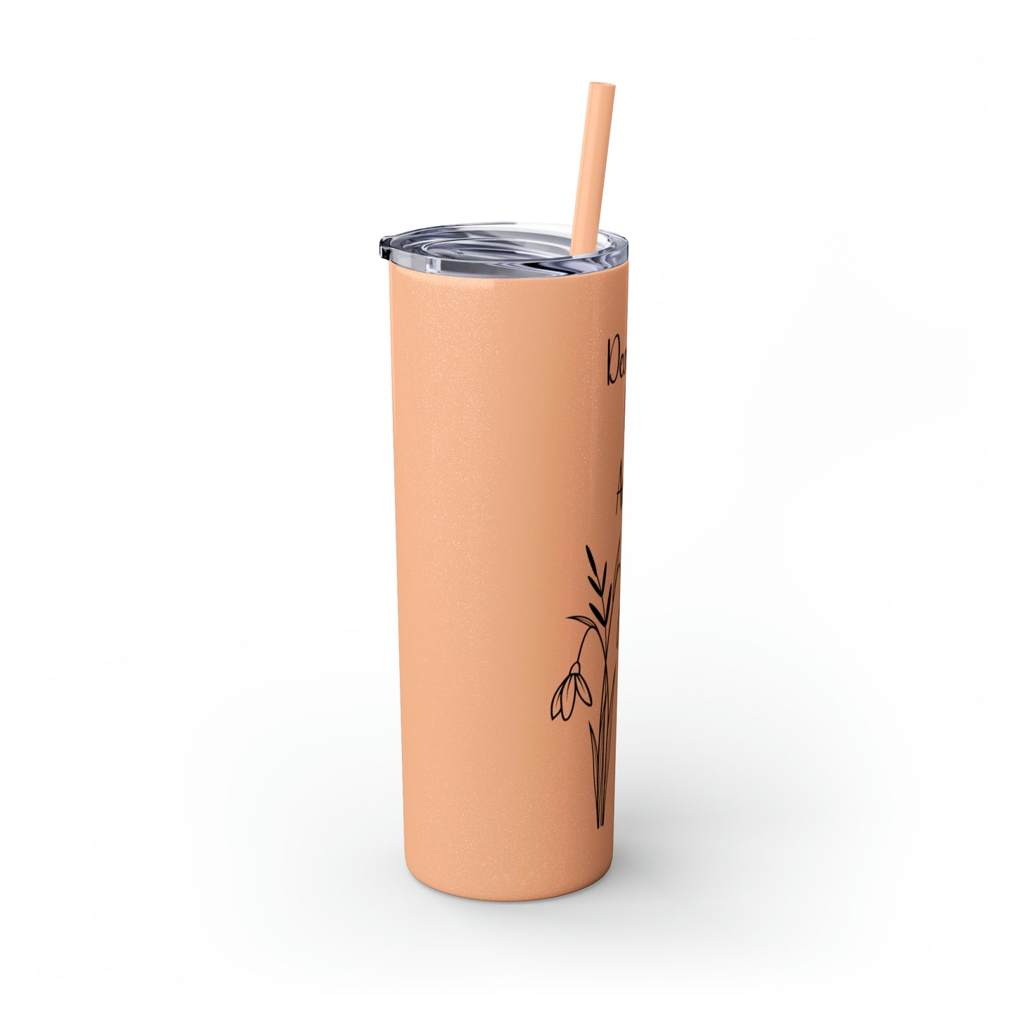 Personalized Skinny Tumbler with Straw, 20oz