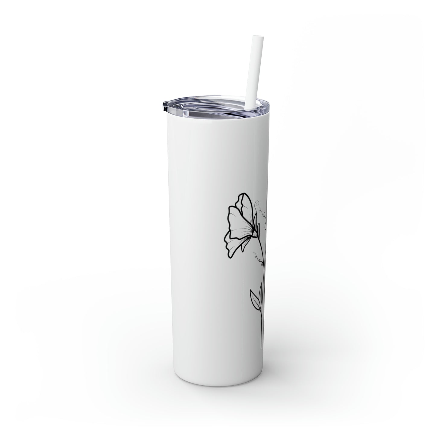Personalized Skinny Tumbler with Straw, 20oz