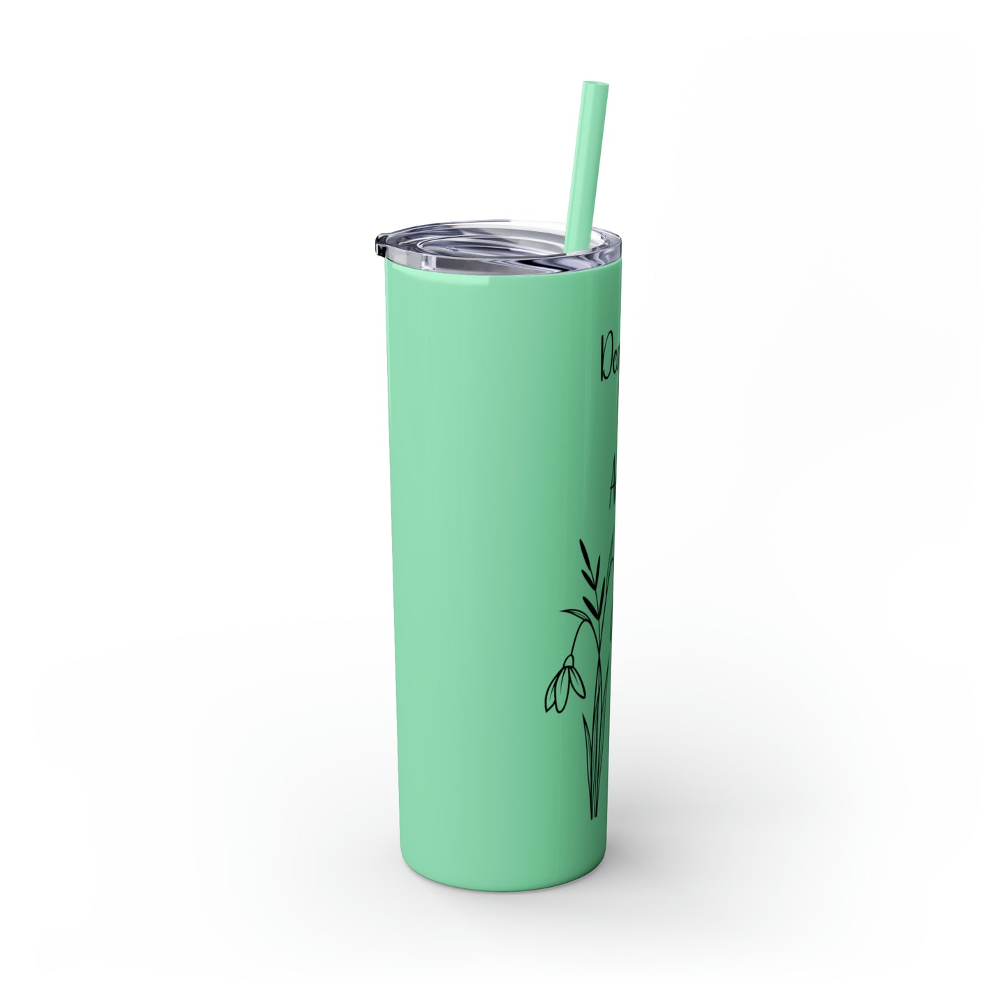 Personalized Skinny Tumbler with Straw, 20oz