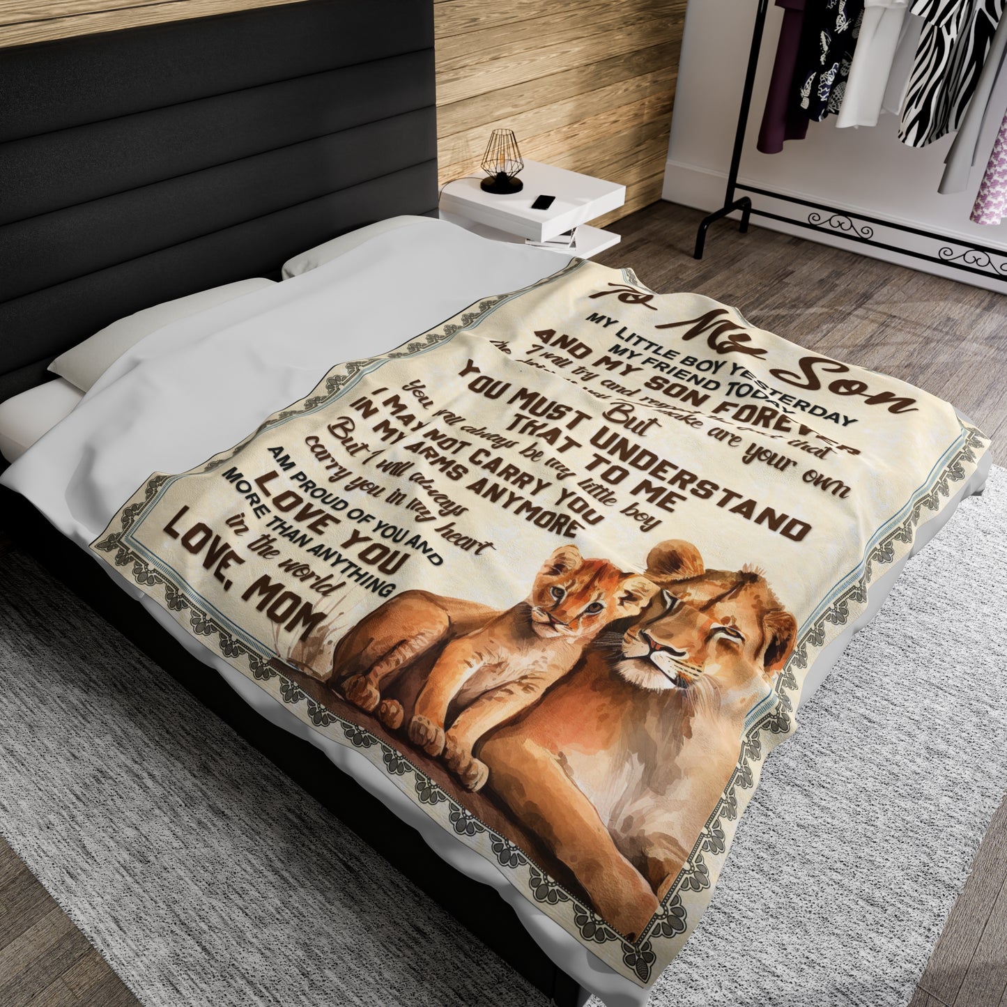 To My Son-You will always be my Little boy| Velveteen Plush Blanket