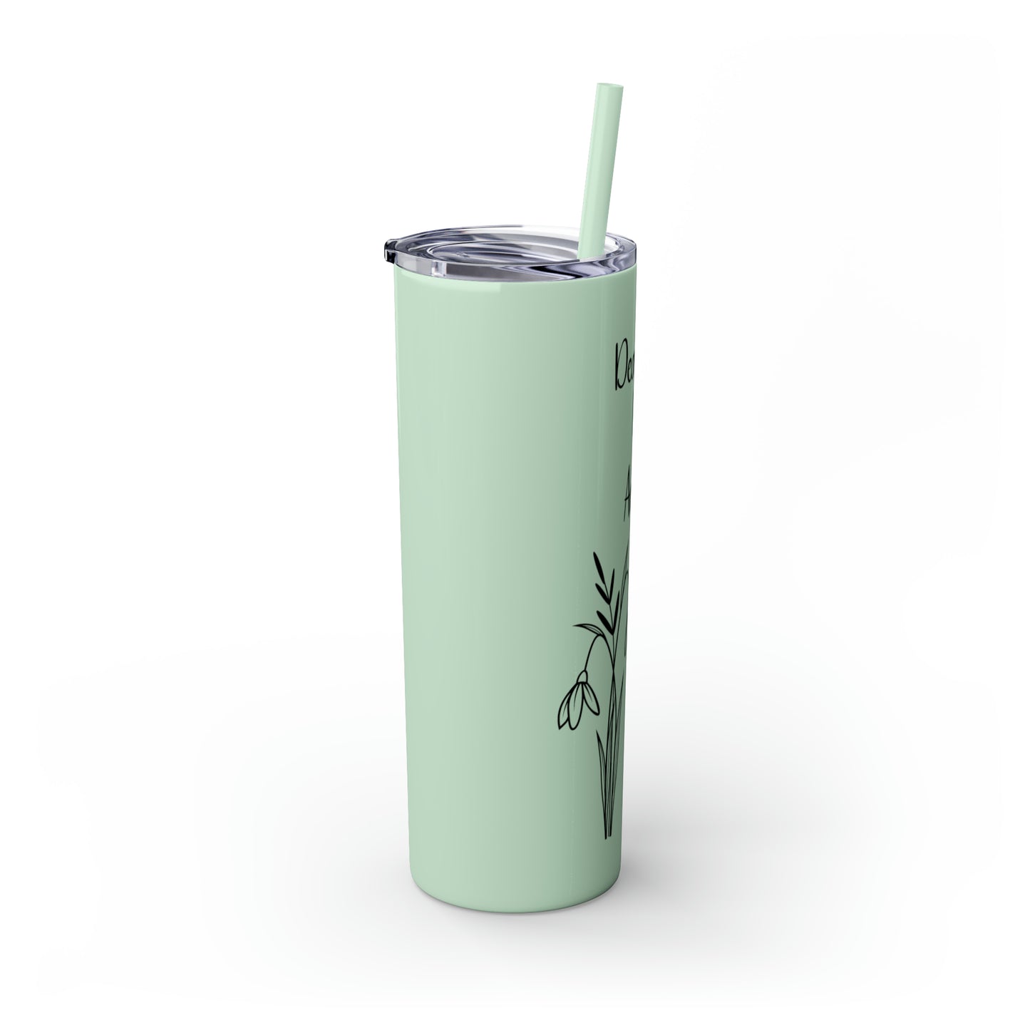 Personalized Skinny Tumbler with Straw, 20oz