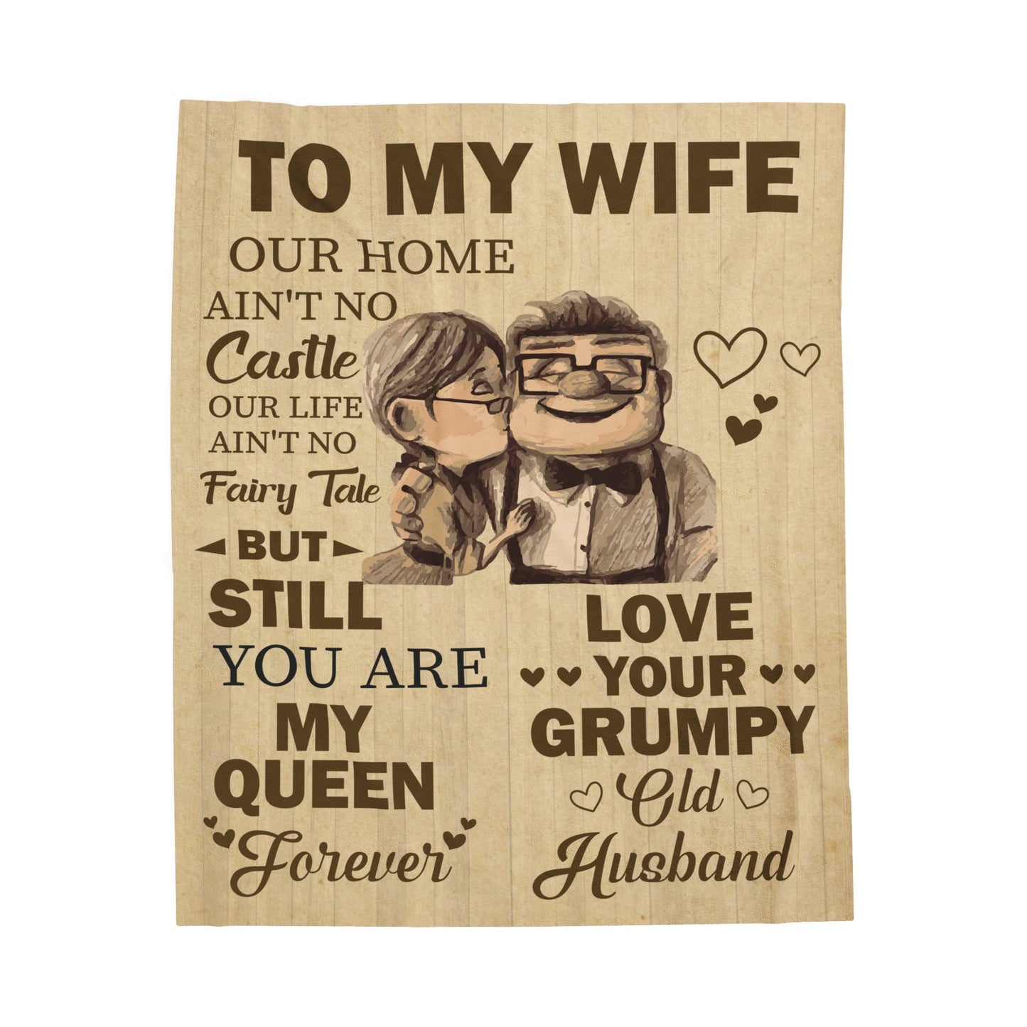 To Wife, Our Home may not be a castle | Velveteen Plush Blanket