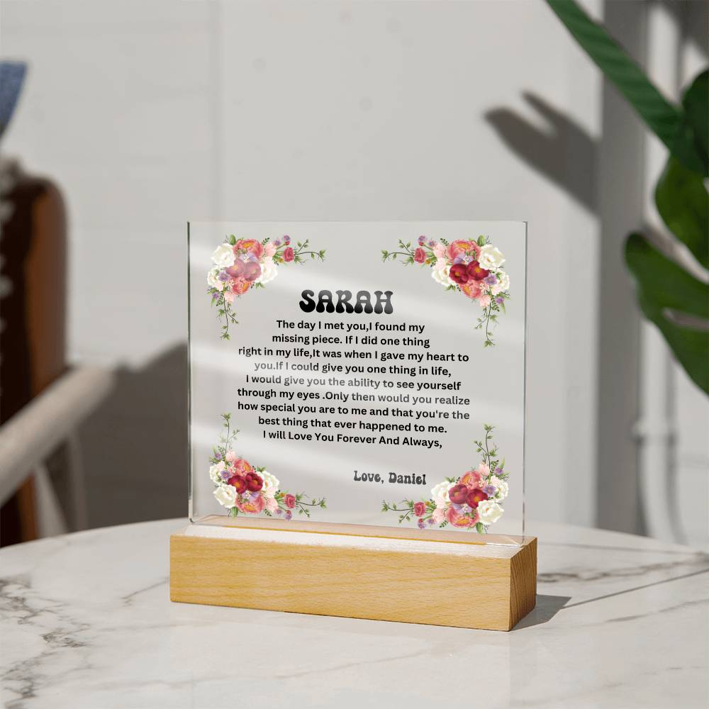 The day I met you | Acrylic Plaque (Sqaure) | Personalize