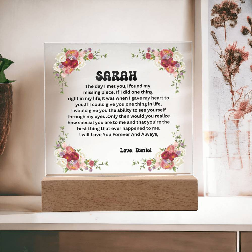 The day I met you | Acrylic Plaque (Sqaure) | Personalize