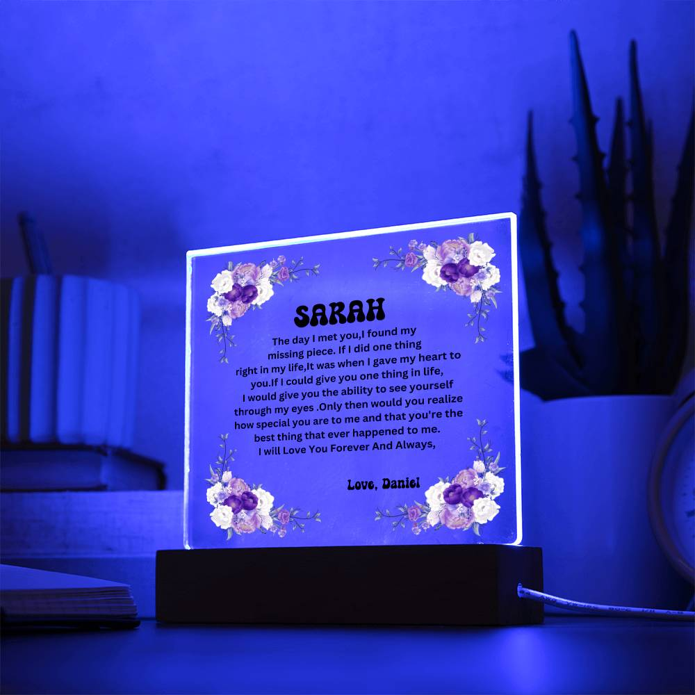 The day I met you | Acrylic Plaque (Sqaure) | Personalize