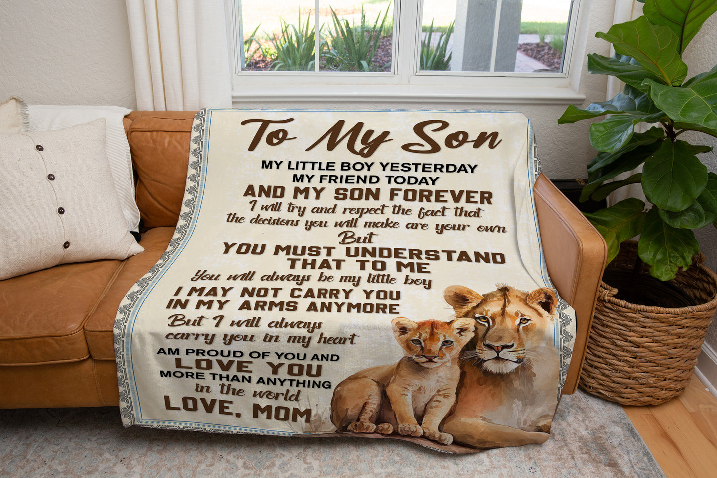 To My Son-You will always be my Little boy| Velveteen Plush Blanket