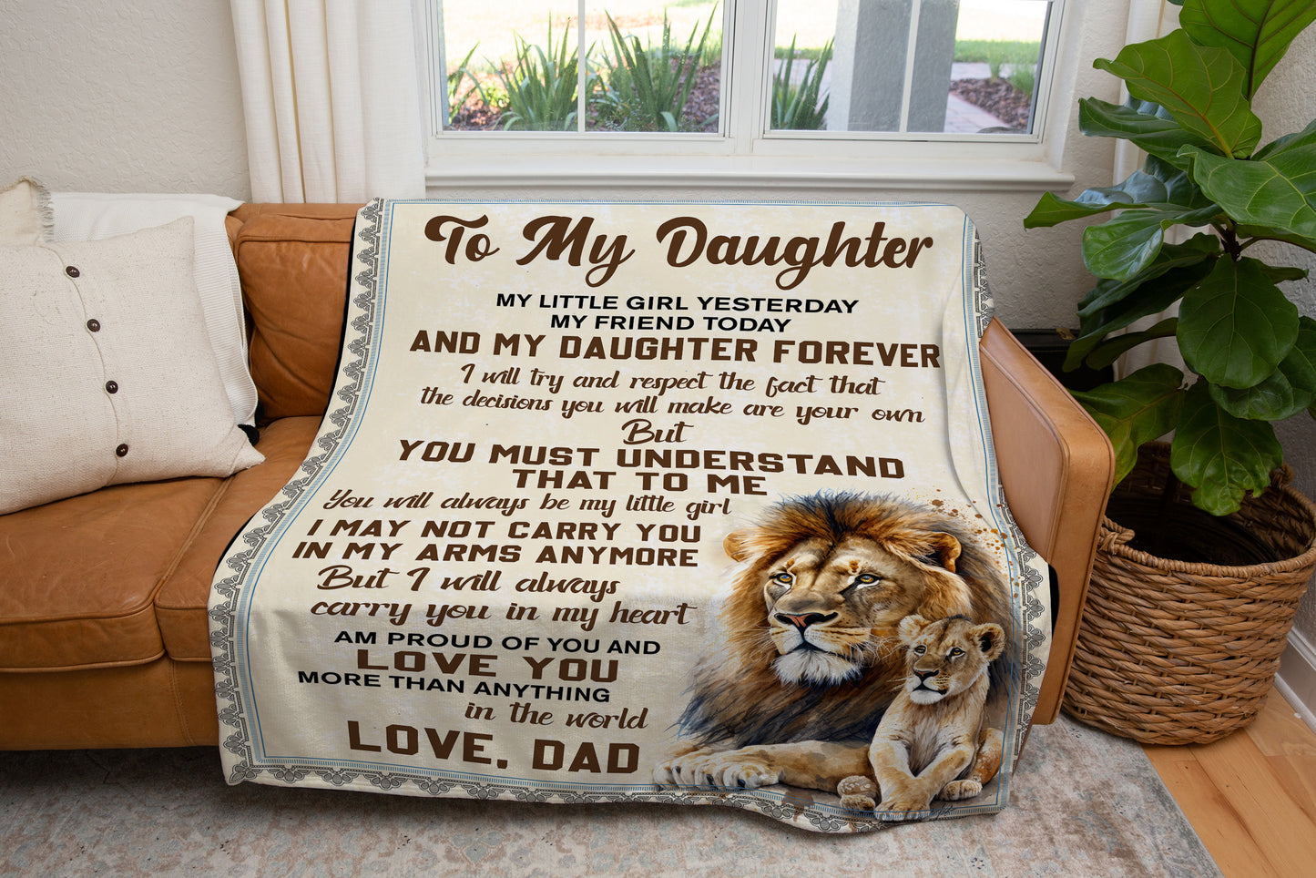To my Daughter-You will always be my Little Girl| Velveteen Plush Blanket
