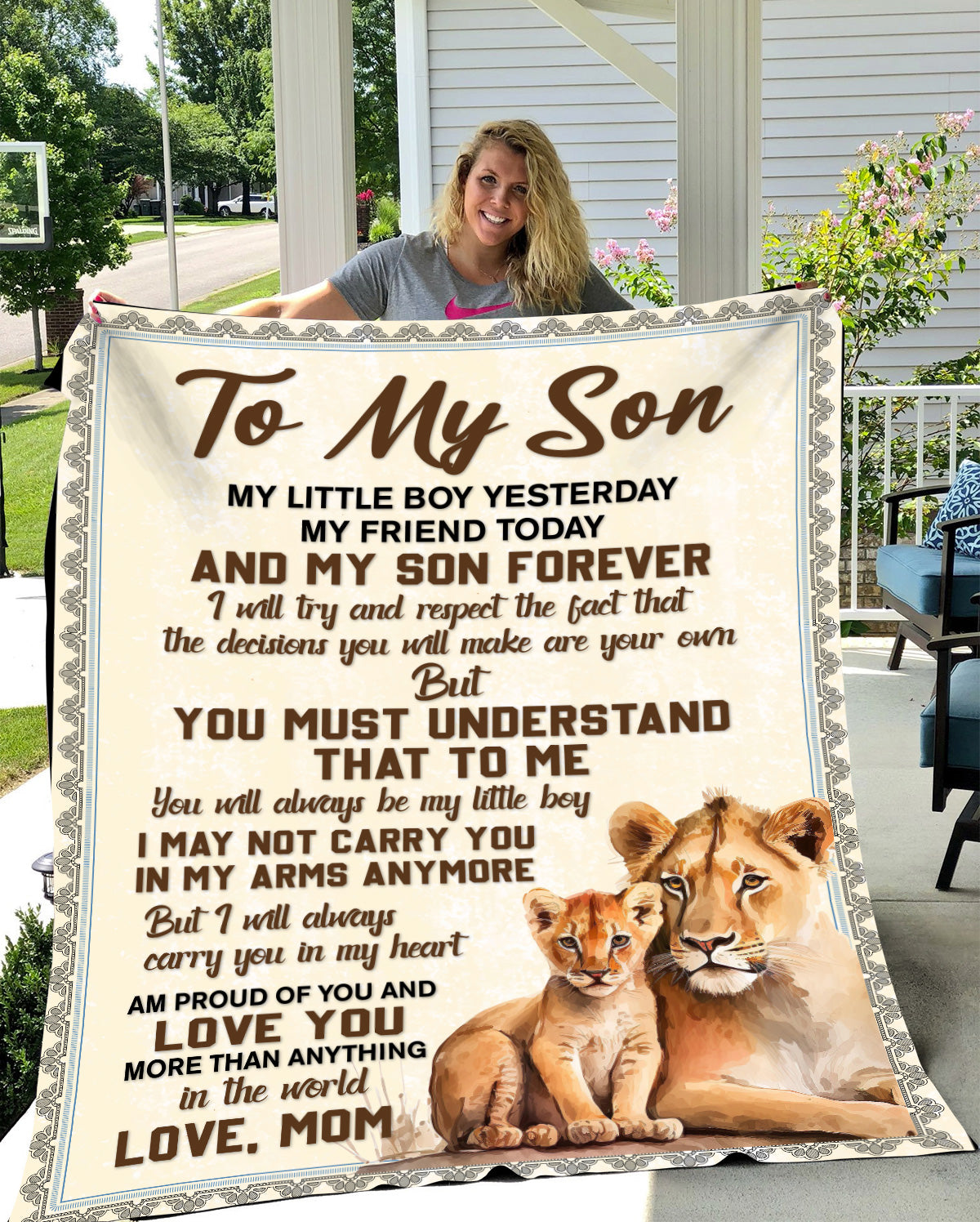 To My Son-You will always be my Little boy| Velveteen Plush Blanket