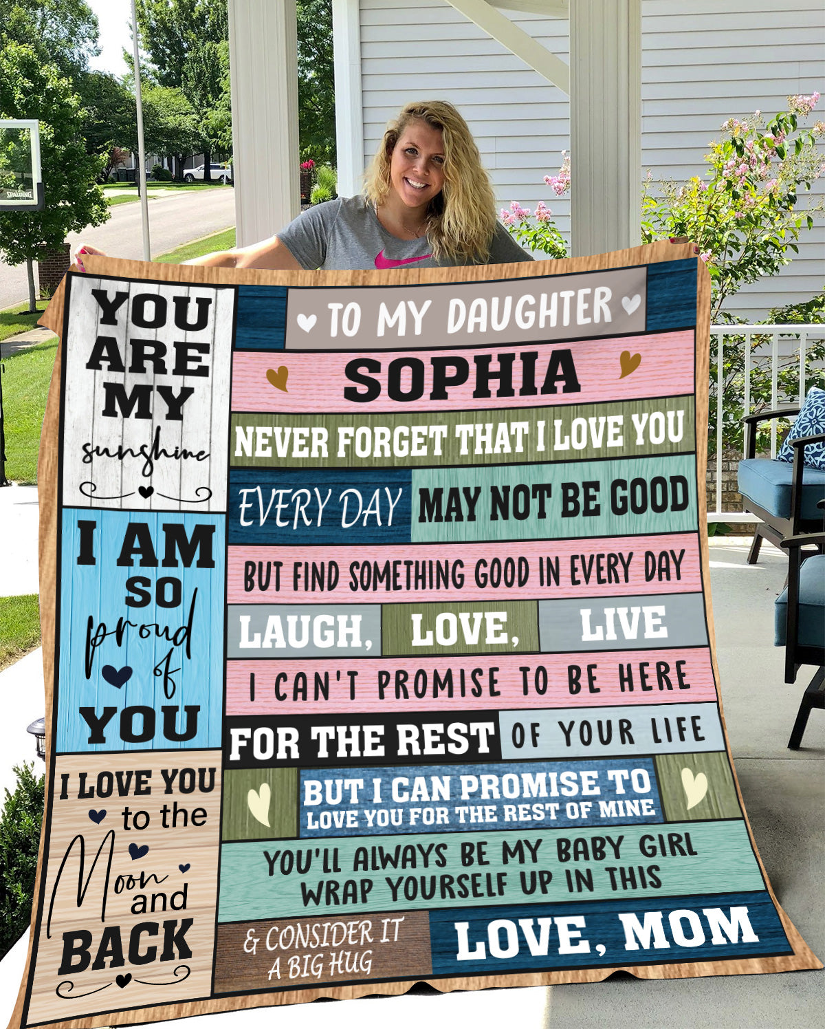 You Are My Sunshine | Velveteen Plush Blanket | Personalize