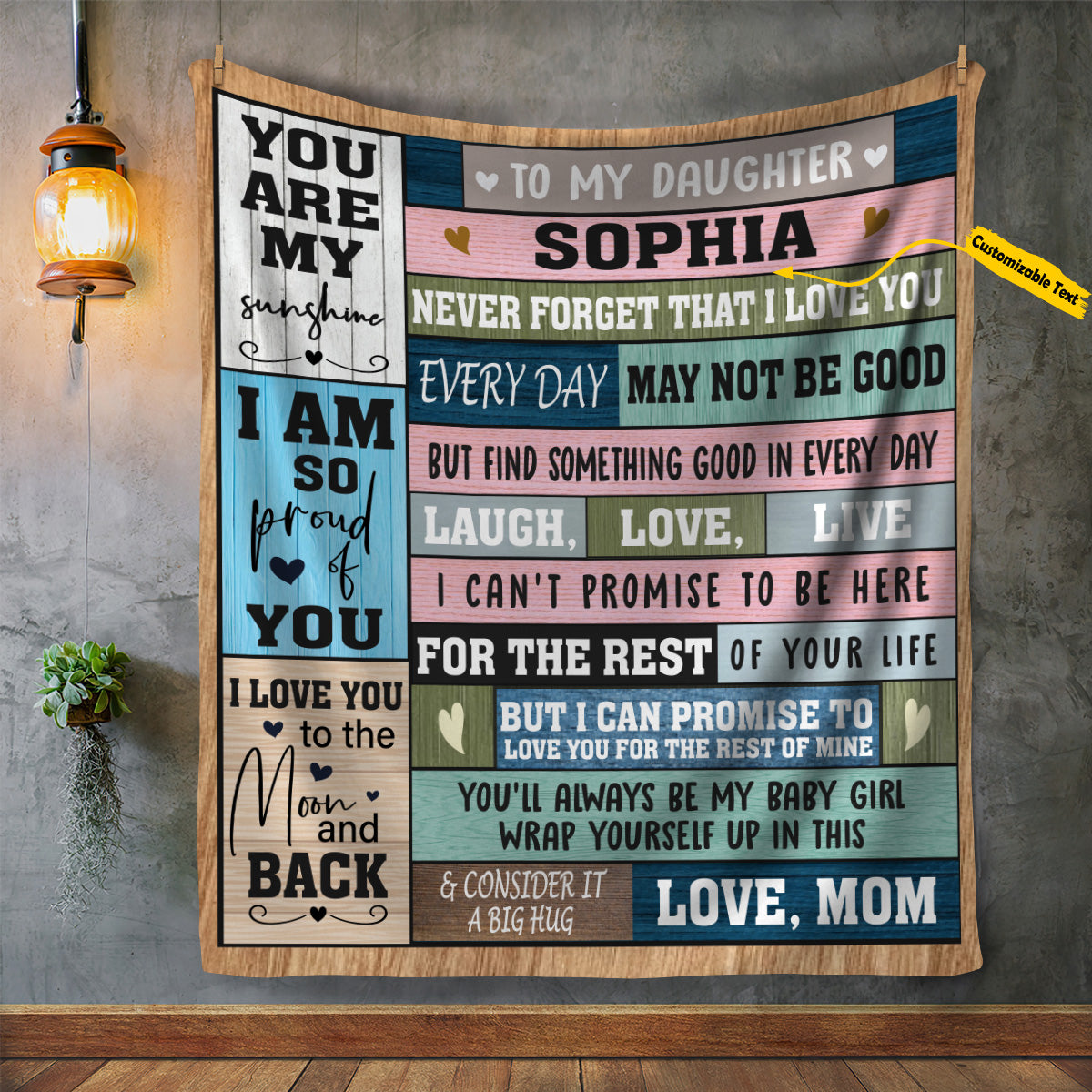 You Are My Sunshine | Velveteen Plush Blanket | Personalize