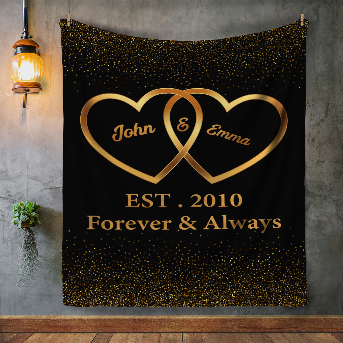 Personalized Bliss: Velveteen Plush Blanket for Couples - Elevate Your Cozy Moments Together!