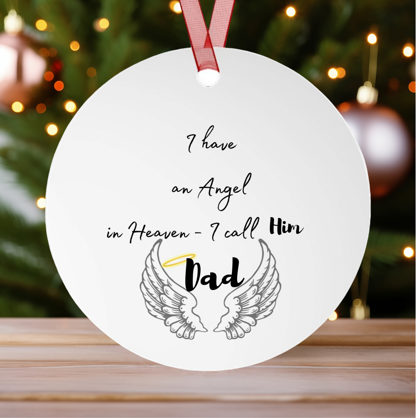 Mom, Dad and Grandparent Memorial | Metal Ornament | Personalize