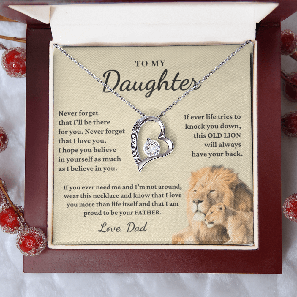 To my Daughter, Love DAD | Forever Love Necklace | Show your daughter you truly love her!