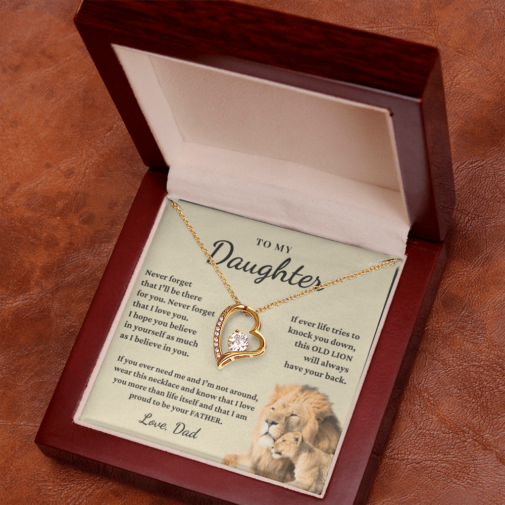 To my Daughter, Love DAD | Forever Love Necklace | Show your daughter you truly love her!