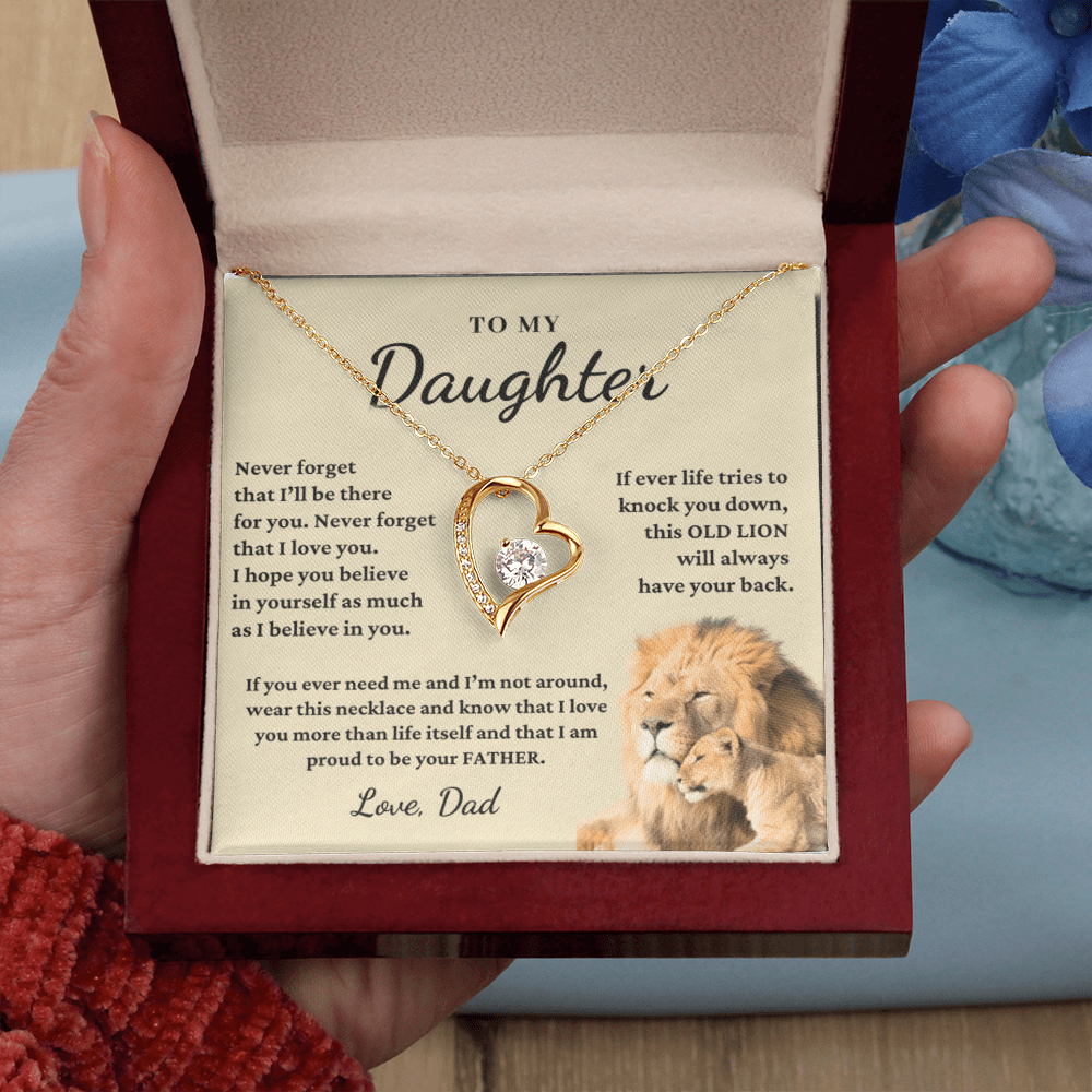 To my Daughter, Love DAD | Forever Love Necklace | Show your daughter you truly love her!