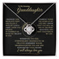 TO MY AMAZING GRANDDAUGTHER| YOU ARE THE MOST BEAUTIFUL CHAPTER OF MY LIFE | LOVE KNOT NECKLACE
