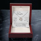 To My Daughter - I closed my eyes for a moment and there stood a woman | Love Knot Necklace.