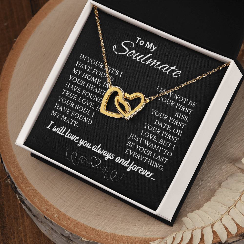To My Soulmate - In Your Eyes I Have Found Home | Interlocking Heats necklace