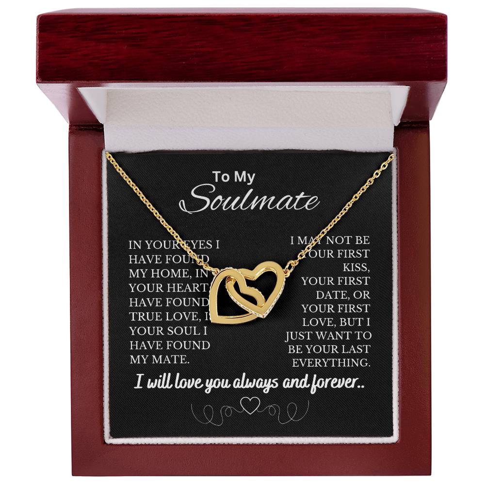 To My Soulmate - In Your Eyes I Have Found Home | Interlocking Heats necklace