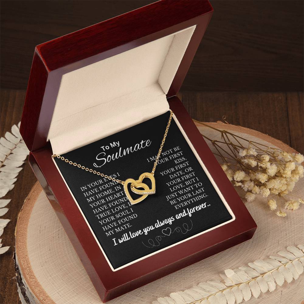 To My Soulmate - In Your Eyes I Have Found Home | Interlocking Heats necklace