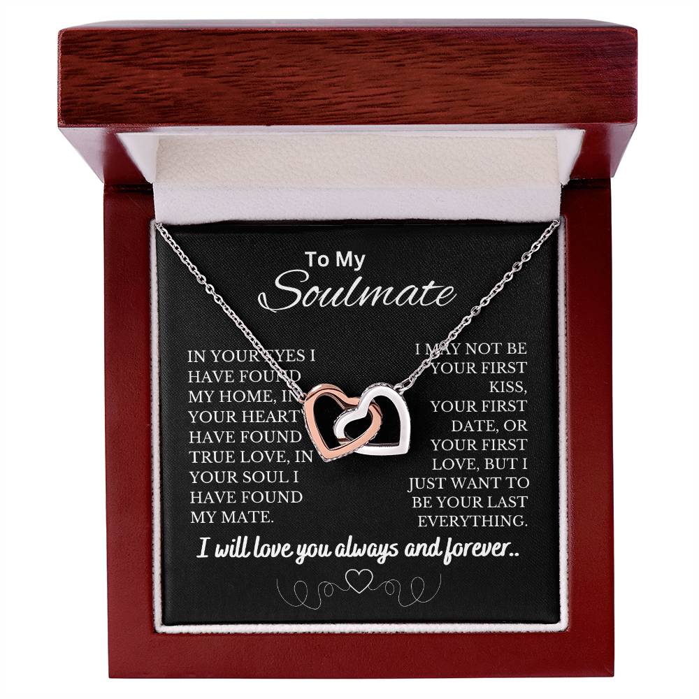 To My Soulmate - In Your Eyes I Have Found Home | Interlocking Heats necklace