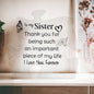 To My Sister, I Love you. Acrylic Puzzle Plaque
