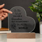 To the world, GRANDMA | Acrylic Plaque (Heart) | Personalize