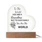 To the world, GRANDMA | Acrylic Plaque (Heart) | Personalize