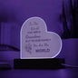 To the world, GRANDMA | Acrylic Plaque (Heart) | Personalize