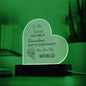To the world, GRANDMA | Acrylic Plaque (Heart) | Personalize