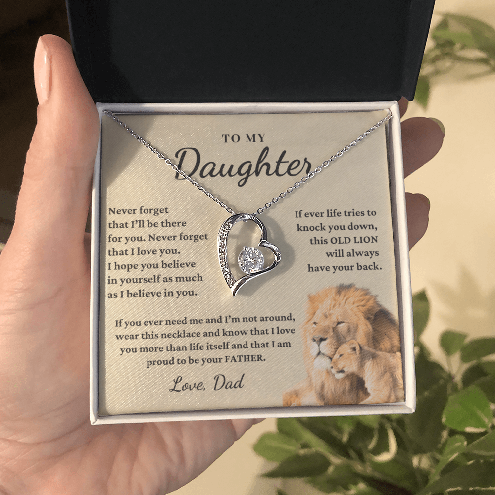 To my Daughter, Love DAD | Forever Love Necklace | Show your daughter you truly love her!