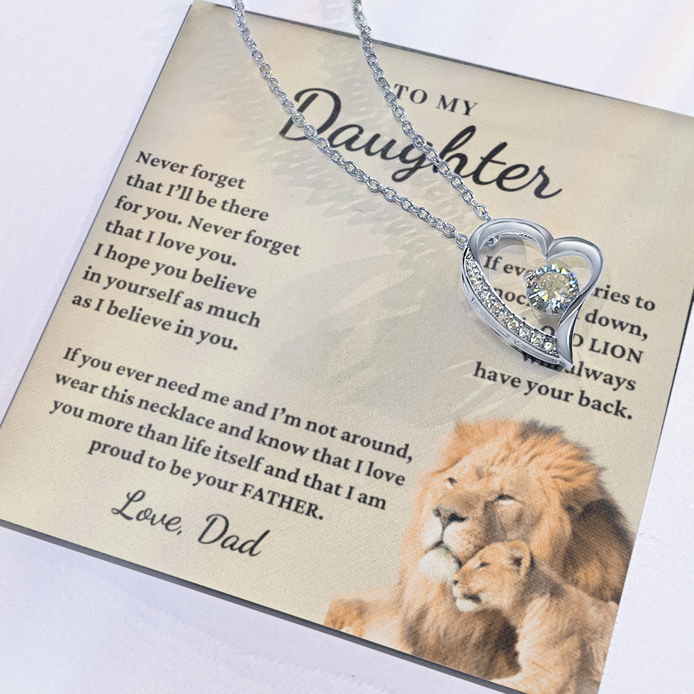 To my Daughter, Love DAD | Forever Love Necklace | Show your daughter you truly love her!