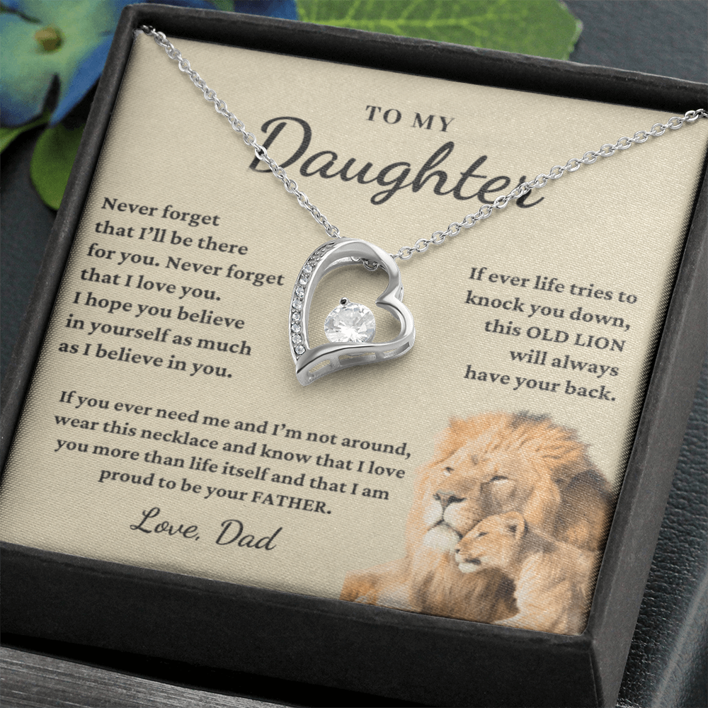 To my Daughter, Love DAD | Forever Love Necklace | Show your daughter you truly love her!