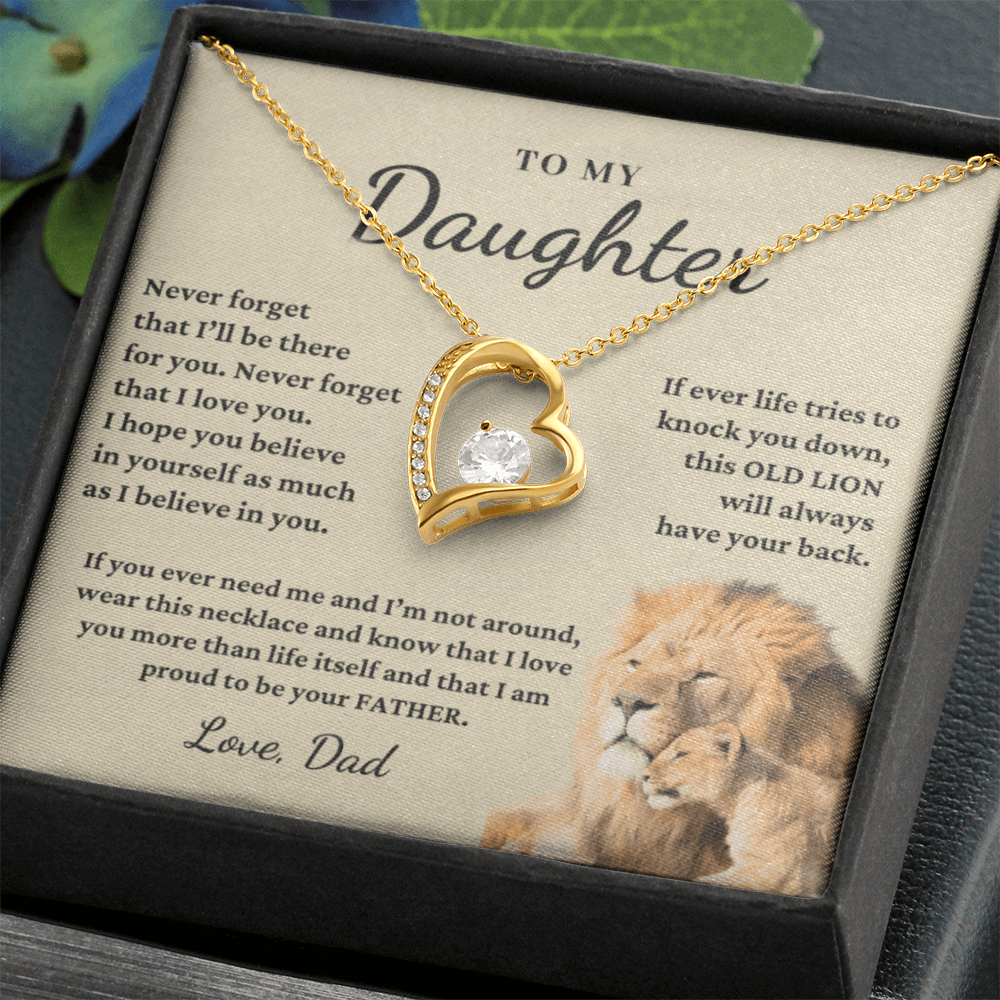 To my Daughter, Love DAD | Forever Love Necklace | Show your daughter you truly love her!