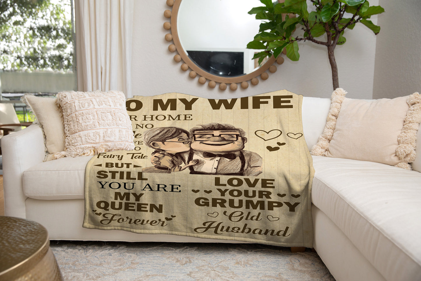 To Wife, Our Home may not be a castle | Velveteen Plush Blanket