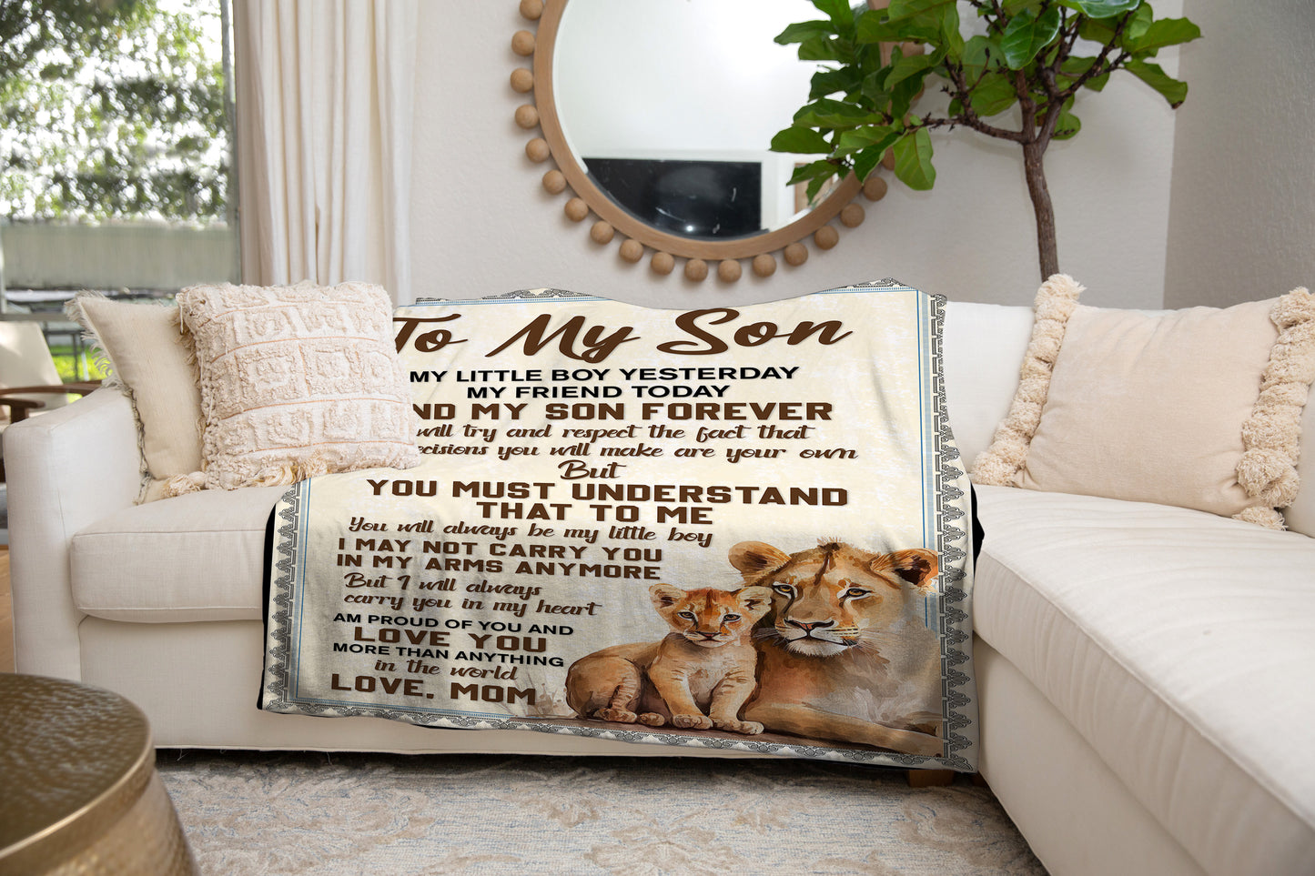 To My Son-You will always be my Little boy| Velveteen Plush Blanket