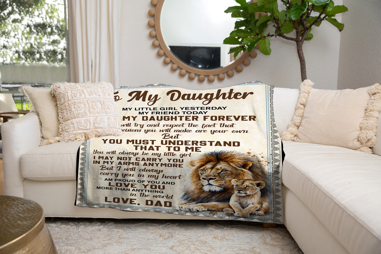 To my Daughter-You will always be my Little Girl| Velveteen Plush Blanket