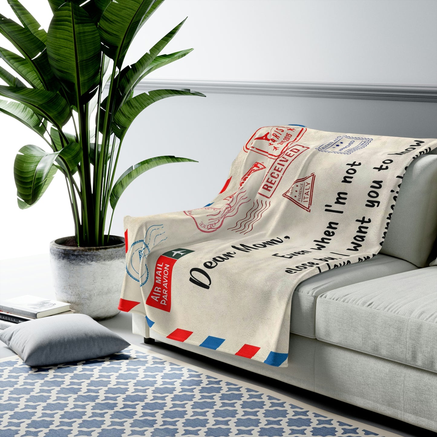 Velveteen Plush Blanket | To Mom, Love Child | Wrap yourself up in this and consider it a big hug