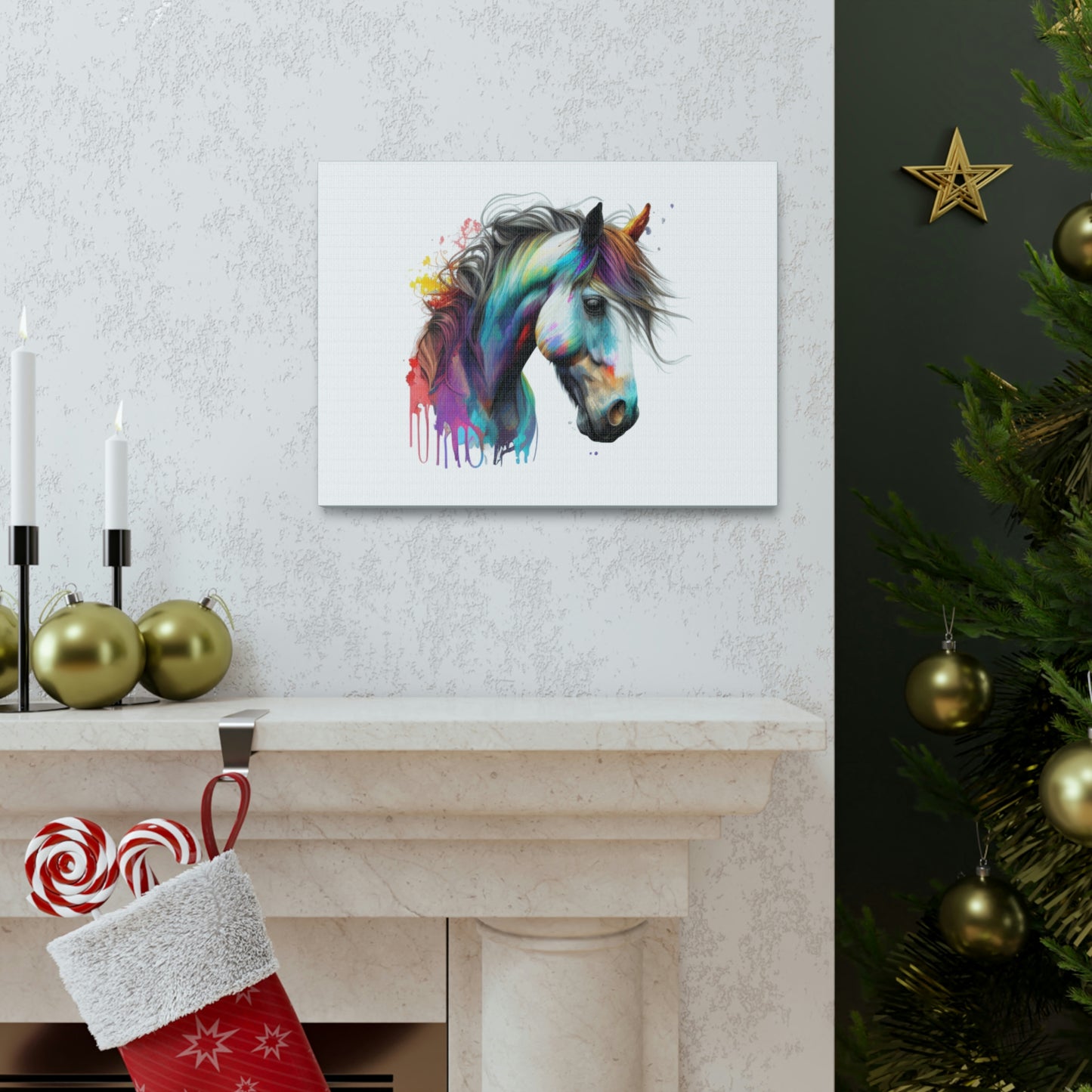 Canvas Gallery Wraps: Horse Painting Canvas