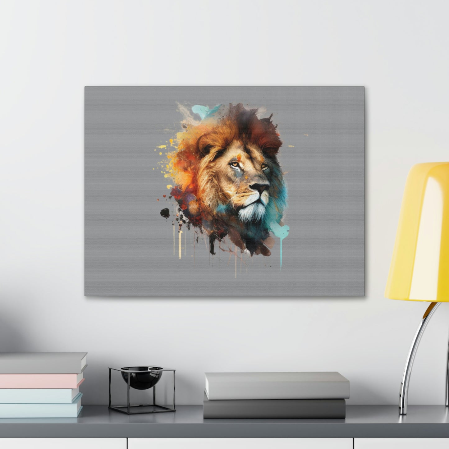 Canvas Gallery Wraps: Lion Face Painting.