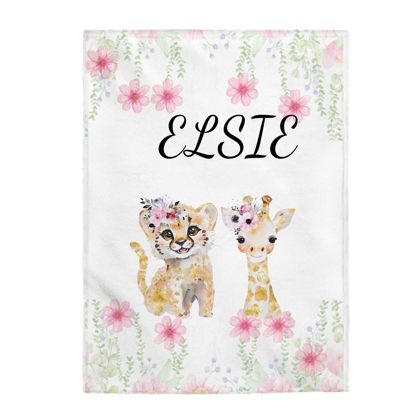 Personalized Baby Blanket - Baby Girl Gift - Custom Name and Birthdate - Soft and Cozy Nursery Decor