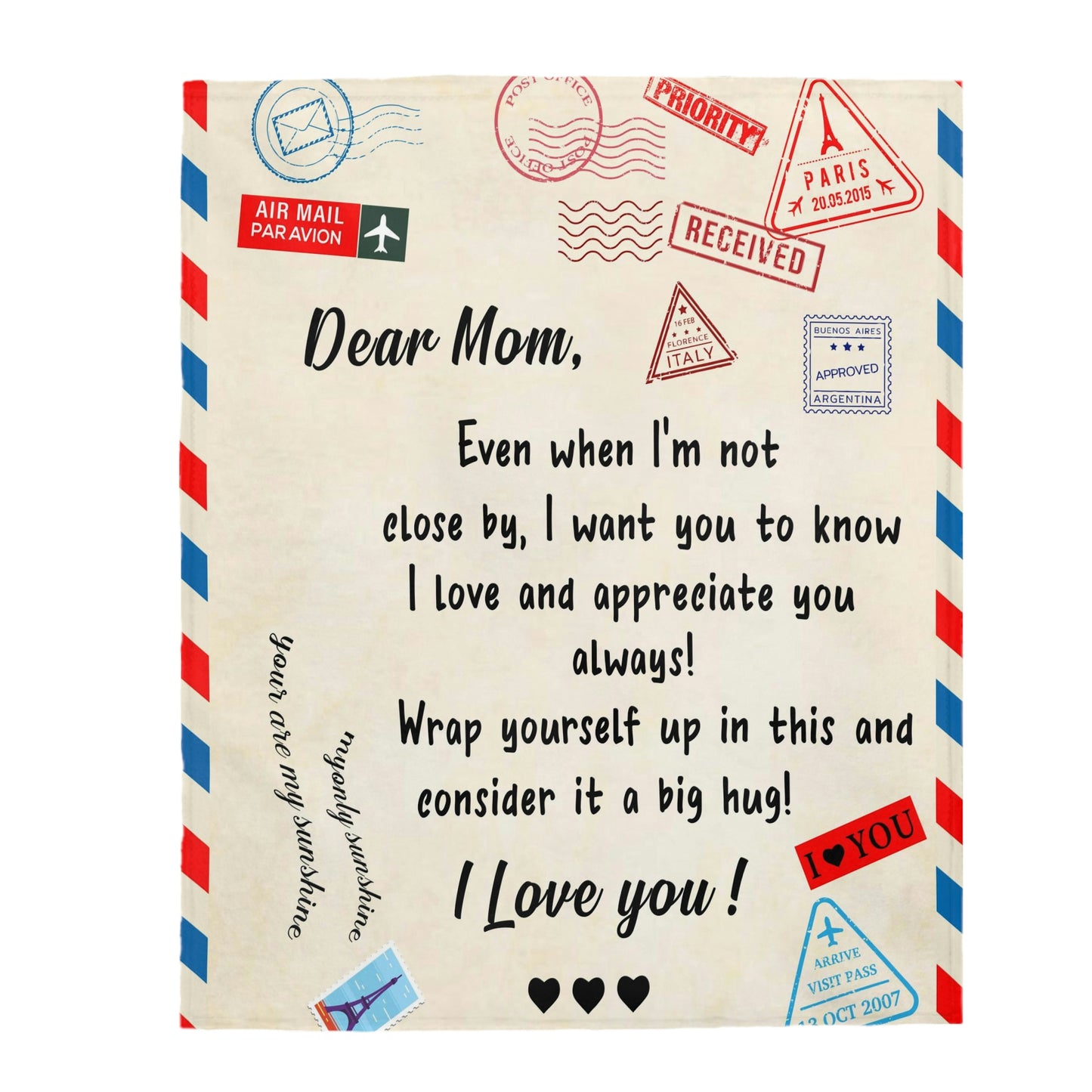 Velveteen Plush Blanket | To Mom, Love Child | Wrap yourself up in this and consider it a big hug