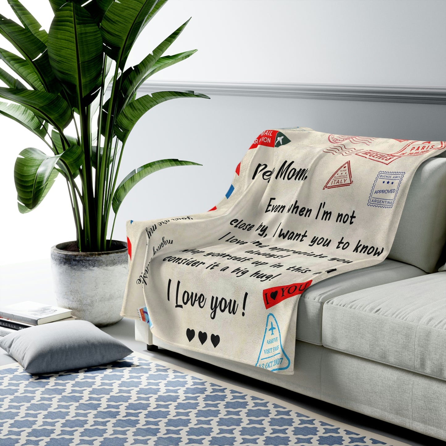 Velveteen Plush Blanket | To Mom, Love Child | Wrap yourself up in this and consider it a big hug