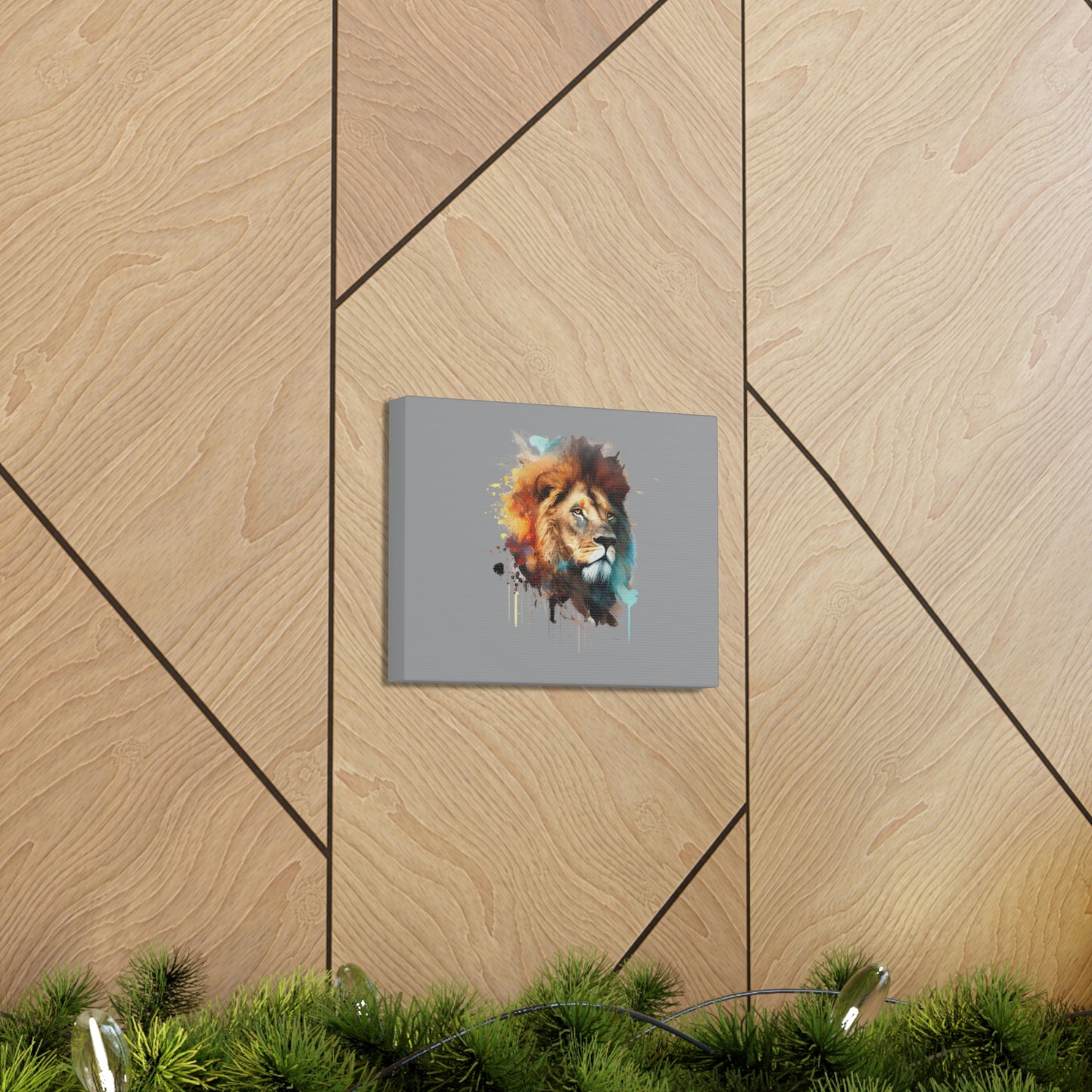 Canvas Gallery Wraps: Lion Face Painting.