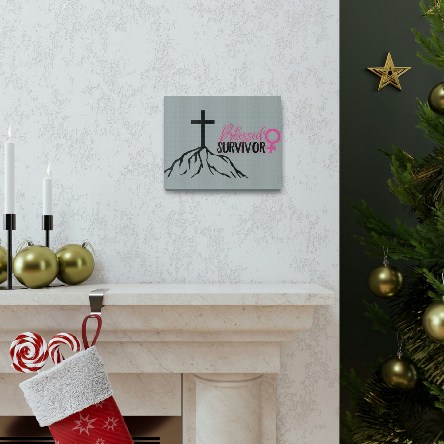 Blessed Survivor. Canvas for Breast Cancer Survivors